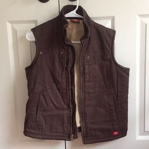 5-pocket outdoor fleece lined denim vest